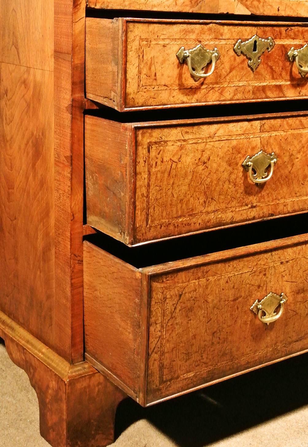 Exceptional George II Walnut Bureau circa 1740 2