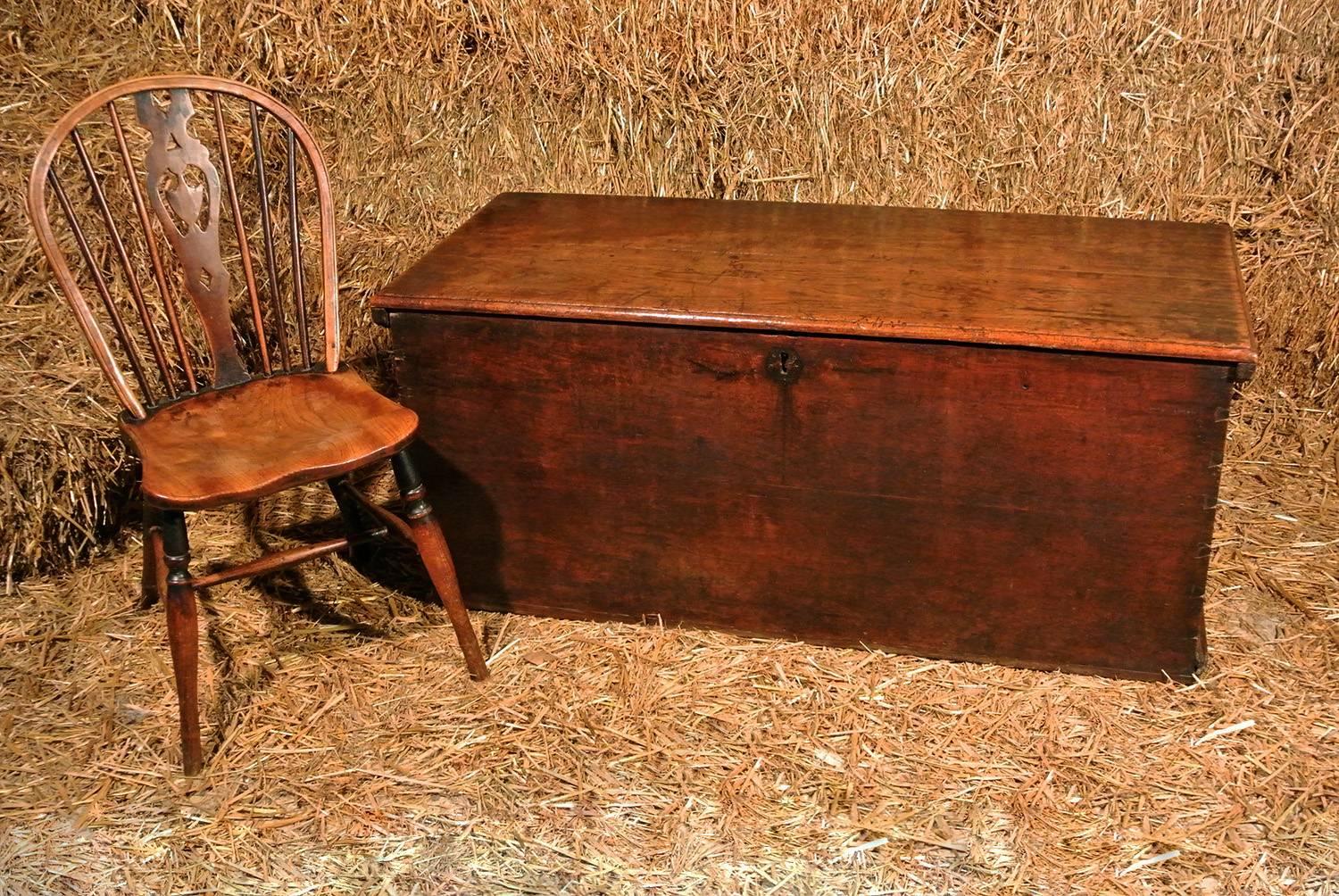 British William and Mary Solid Elm Bed Box 