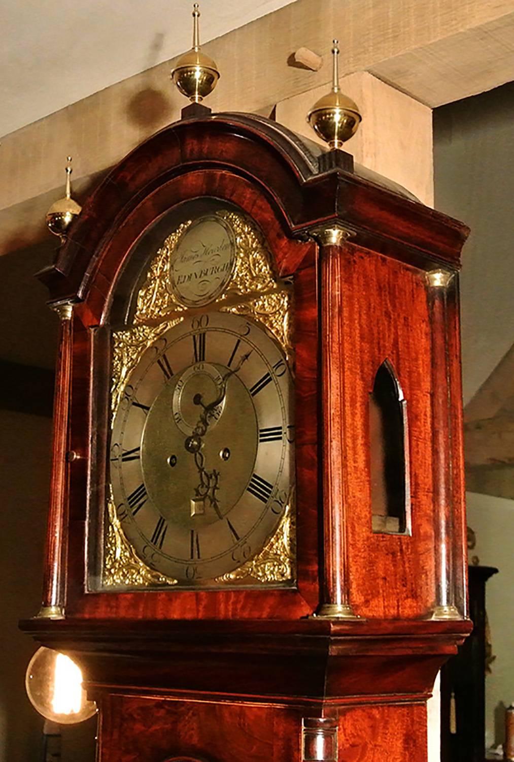Great Britain (UK) Fine George III Longcase Clock by James Howden of Edinburgh, circa 1775 For Sale