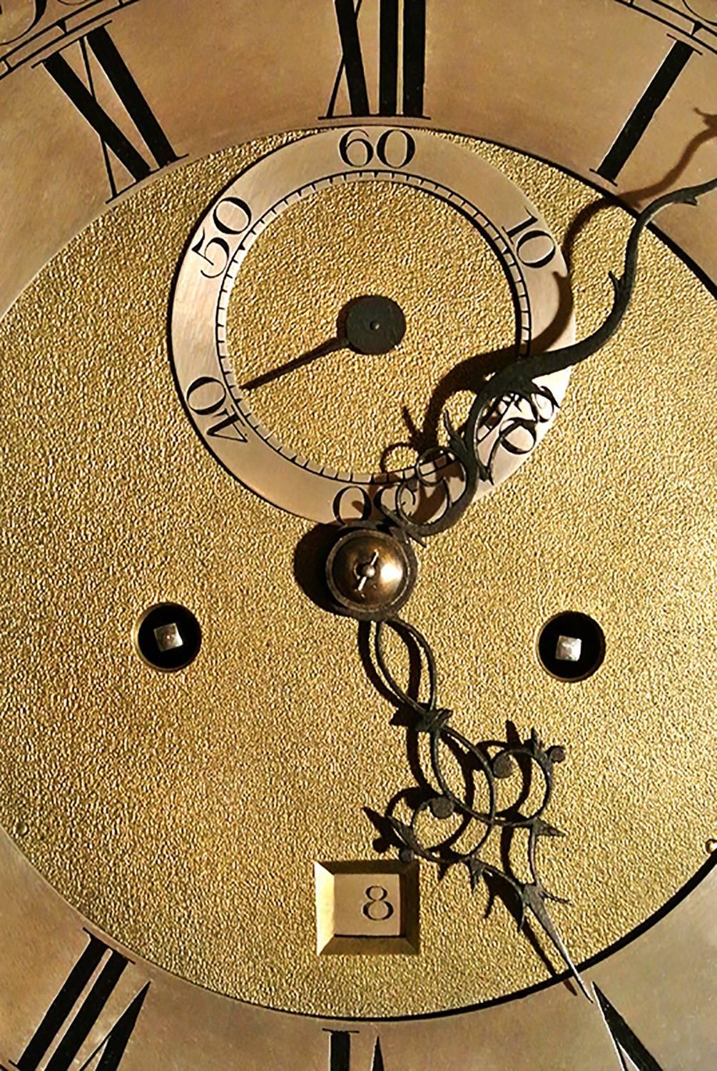 Ebony Fine George III Longcase Clock by James Howden of Edinburgh, circa 1775 For Sale