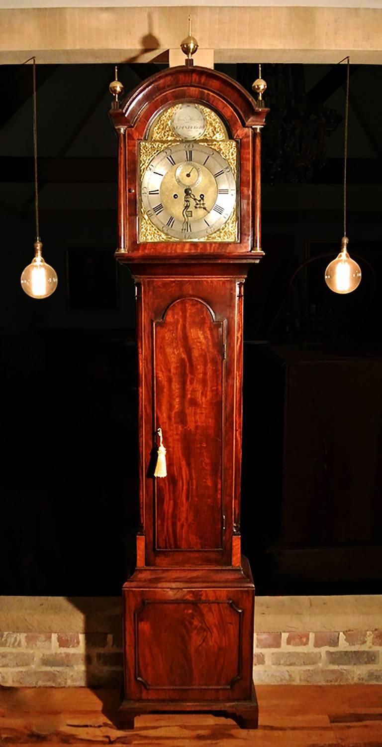 Fine George III Longcase Clock by James Howden of Edinburgh, circa 1775 For Sale 1