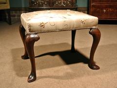 George II Walnut Stool, circa 1740