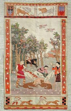 Set of Three Large and Impressive Arts and Crafts Tapestries, circa 1900