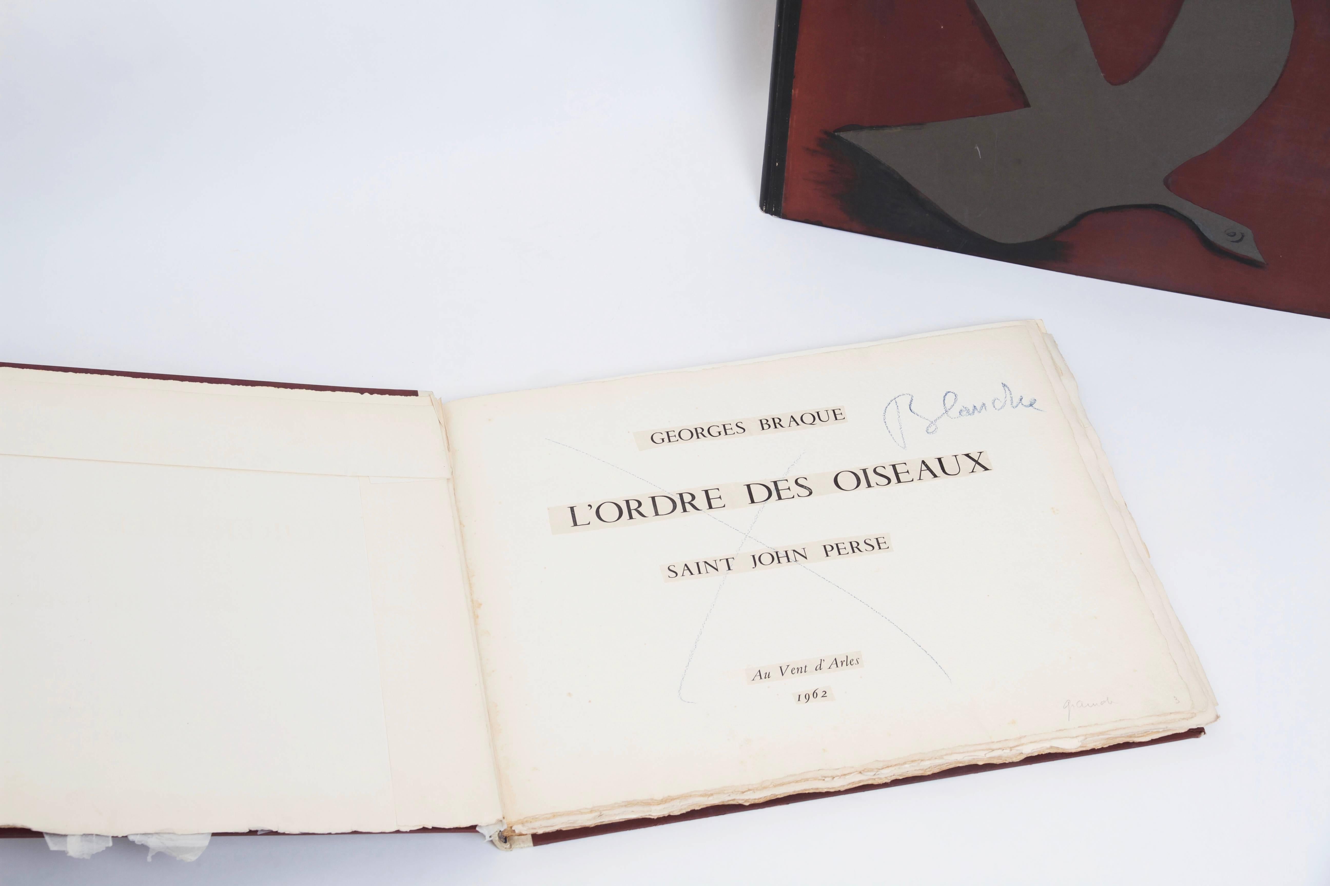 1957-1962, Rare Georges Braque 'Au Vent d'Arles' Archive Books and Lithographs In Good Condition For Sale In Paris, FR