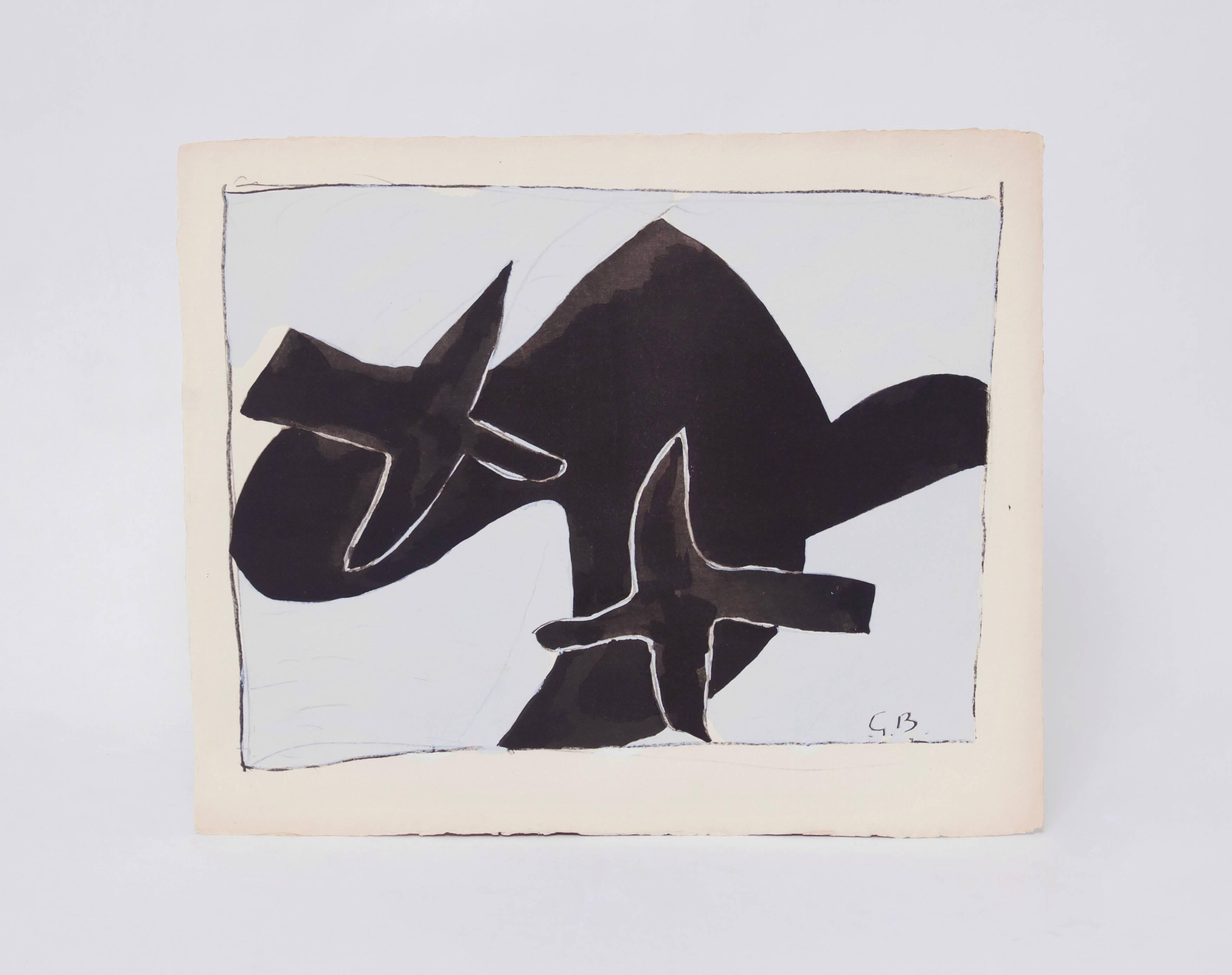 1957-1962, Rare Georges Braque 'Au Vent d'Arles' Archive Books and Lithographs For Sale 2