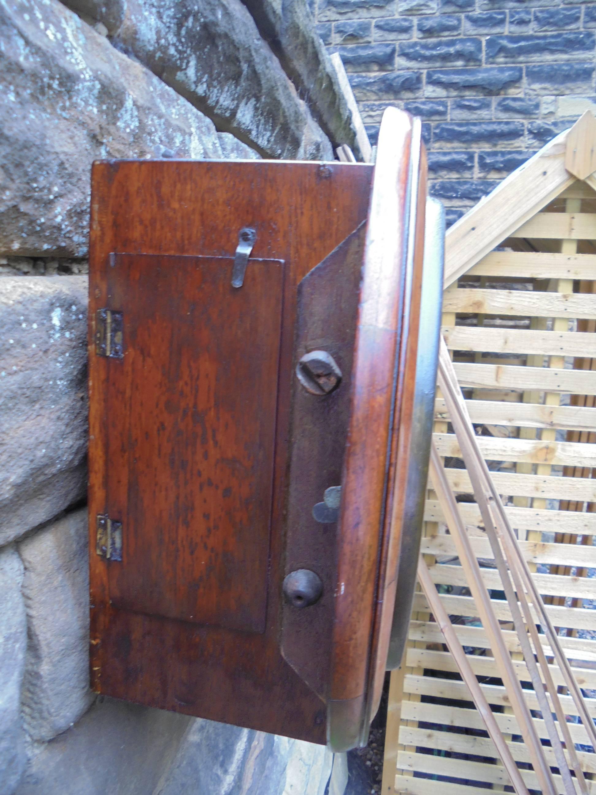 Victorian Antique Mahogany Cased Single Fusee Lner Railway Clock