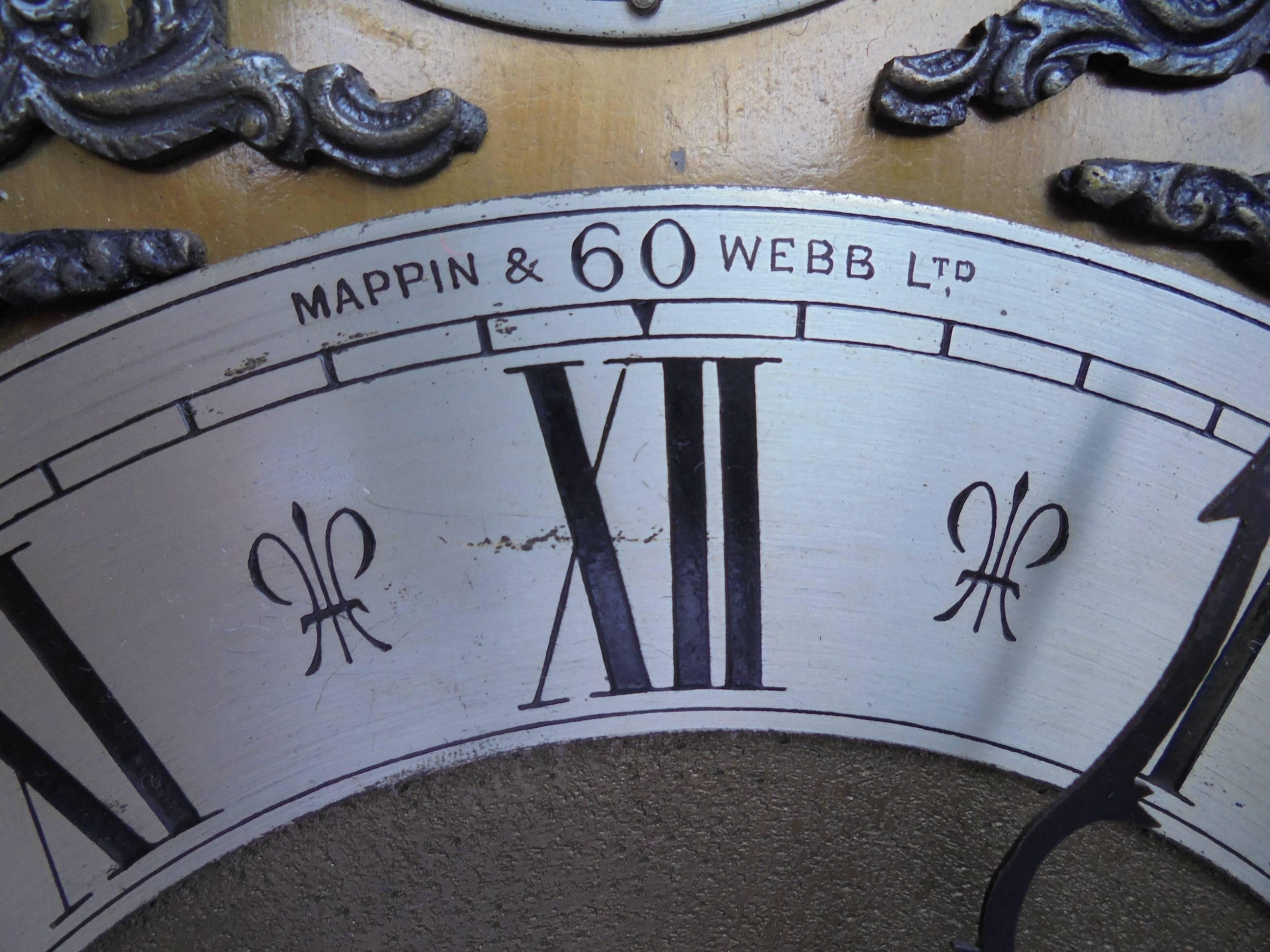 Edwardian Antique Oak Cased Granddaughter Clock Mappin & Webb
