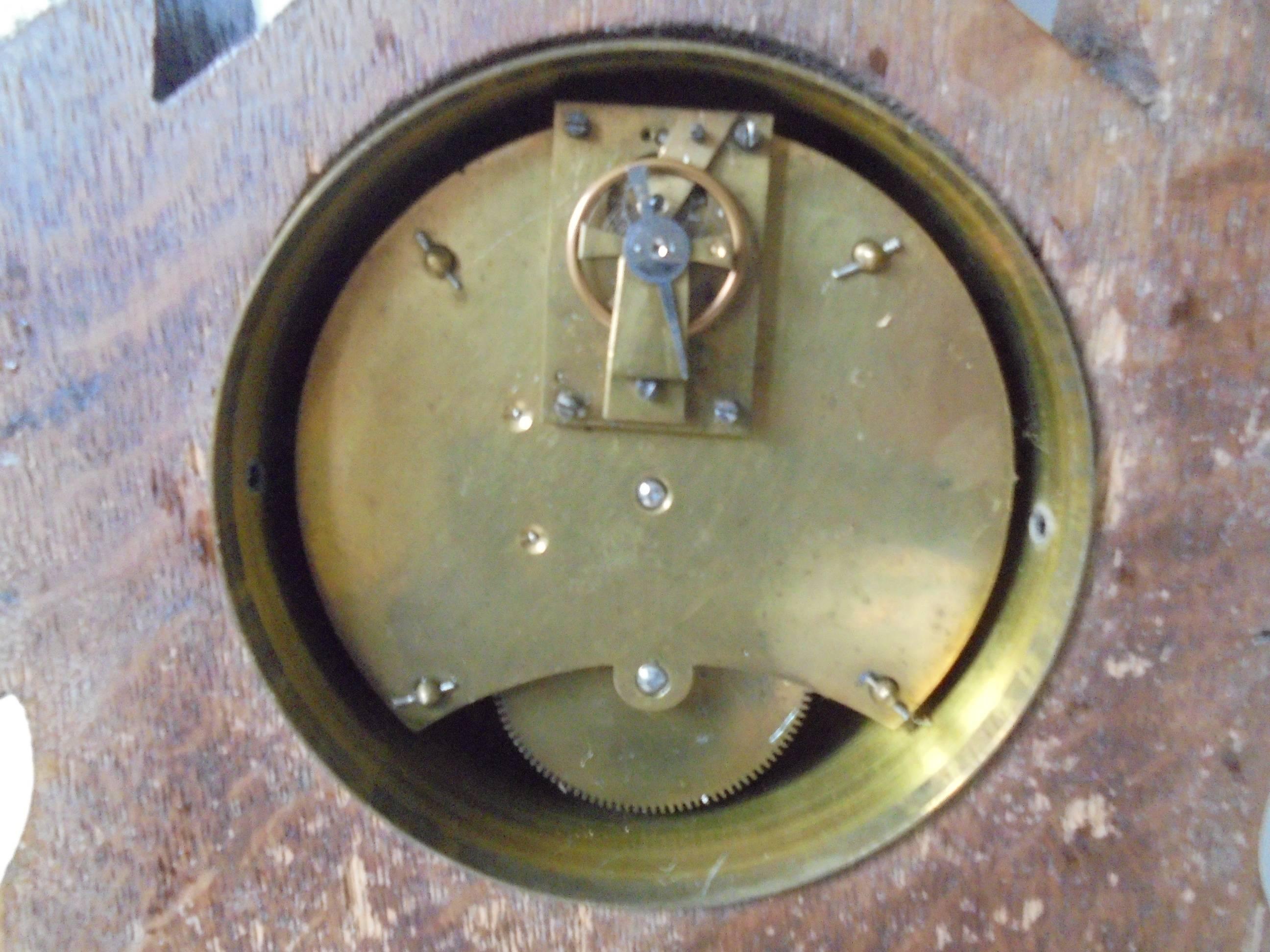 20th Century Antique Oak Cased Clock Barometer For Sale