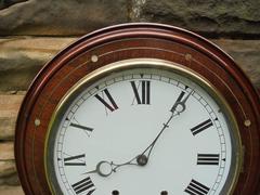 Antique Inlaid Rosewood Drop Dial Wall Clock