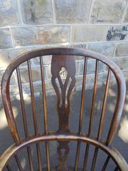 Antique Ash and Elm Windsor Chair by Fred Walker