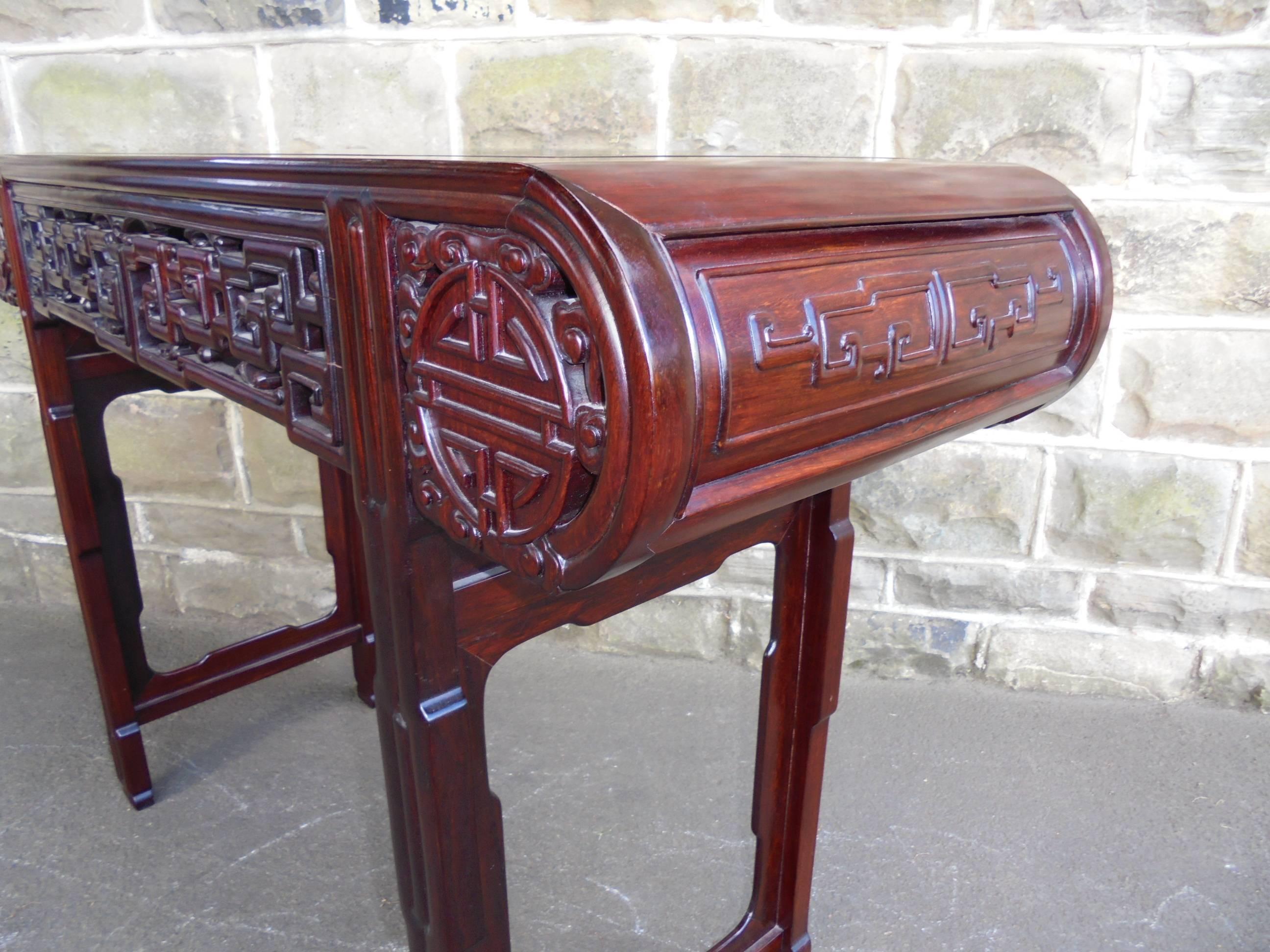 Edwardian Antique Chinese Hardwood Altar Table For Sale