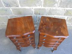Pair of Antique Mahogany Chest Draws Bedside Chests