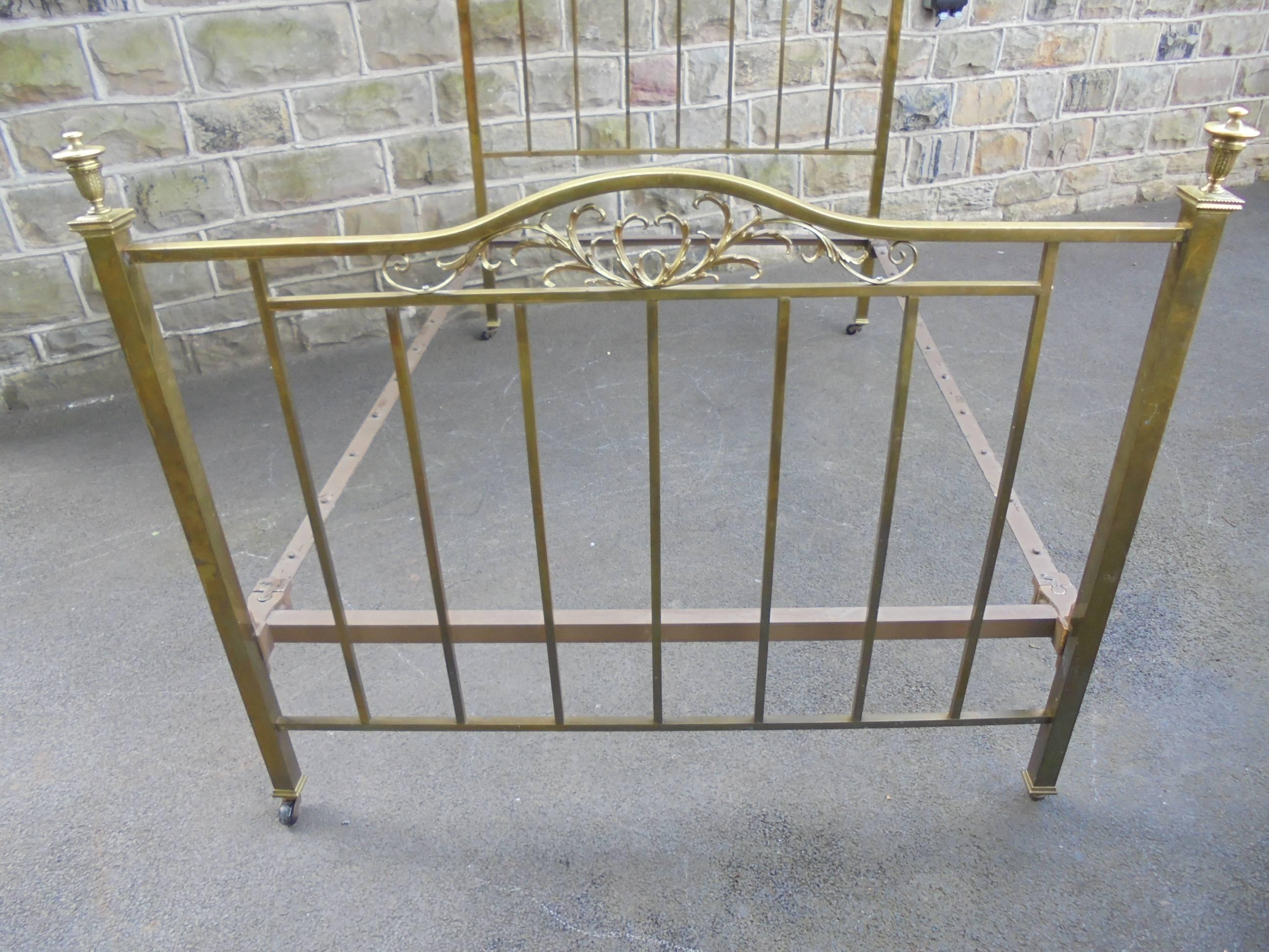 Great Britain (UK) Antique Brass Framed Double Bed