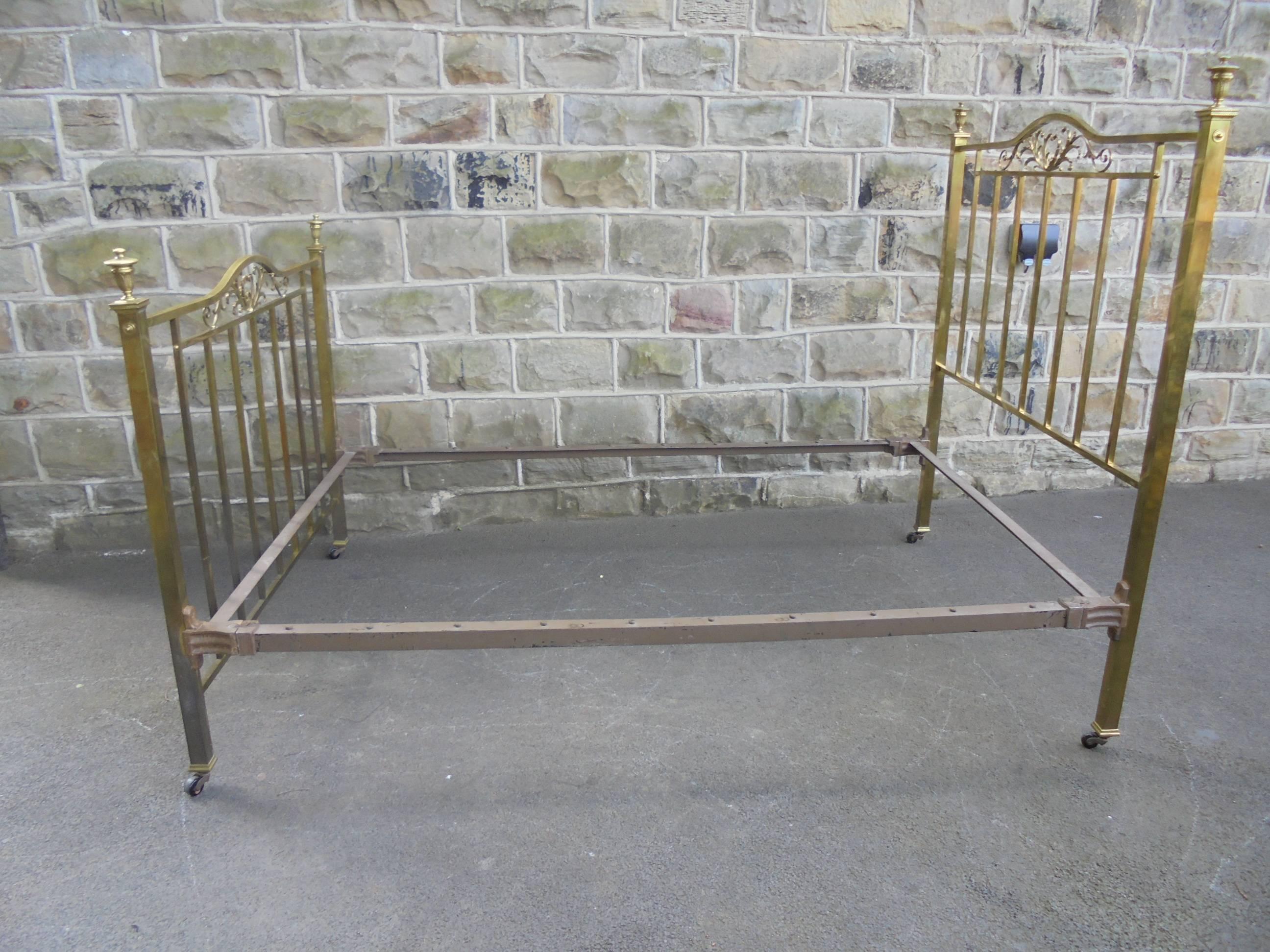 Antique Brass Framed Double Bed 1