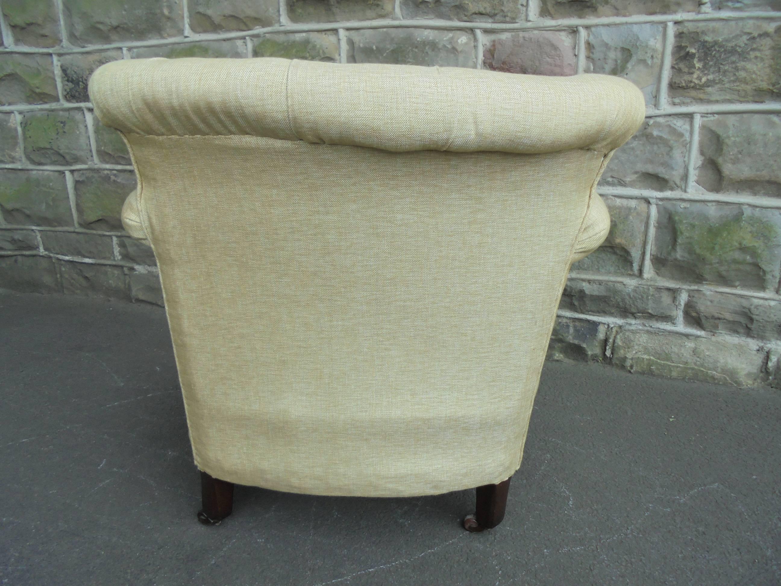 Great Britain (UK) Antique English Upholstered Armchair For Sale