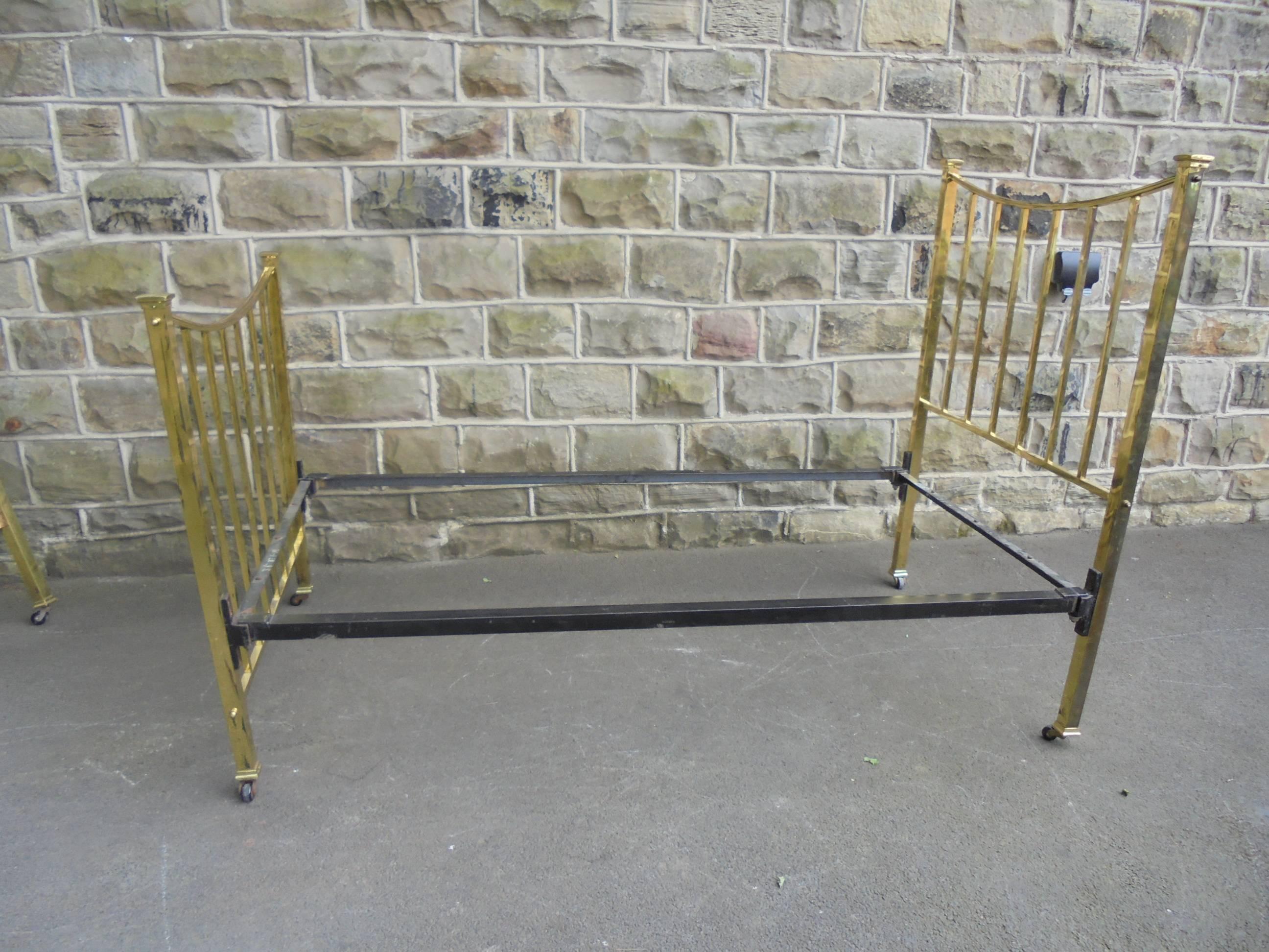 Antique Brass Framed Single Bed Frame For Sale 1