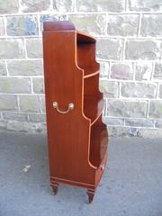 Antique Mahogany Waterfall Open Bookcase