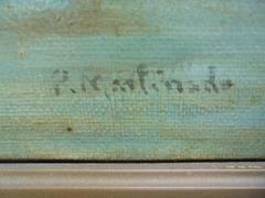 Antique Venetian Scene Oil on Canvas