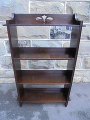 Antique Oak Open Bookcase