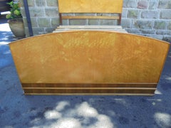 Art Deco Bird’s-Eye Maple Double Bed Frame