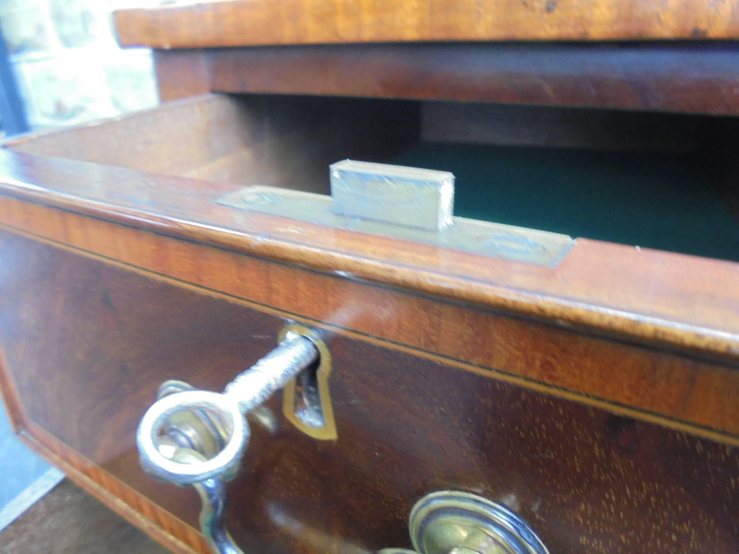 Antique Edwardian Inlaid Mahogany Writing Desk 2