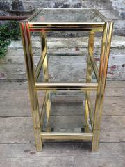 Mid-20th Century Italian Gold and Silver Polished Metal Display Stand