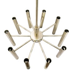 Gaetano Sciolari Sputnik Chrome 'On Heavy Brass' Ceiling Light Retro, 1970s