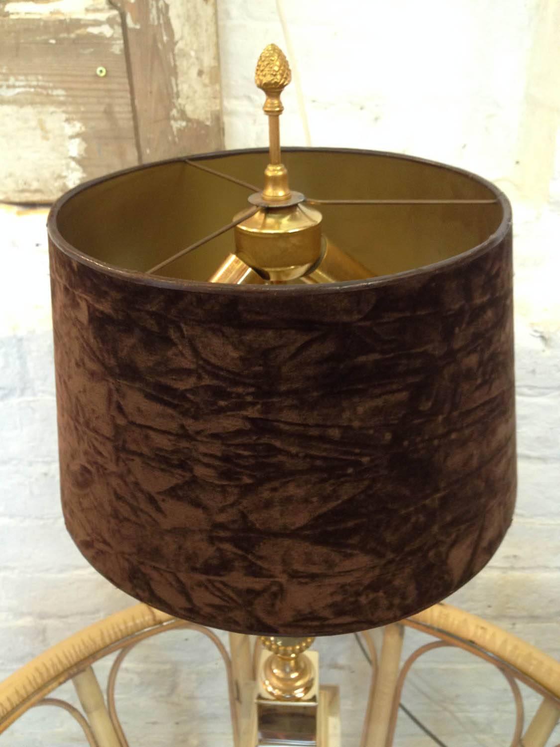 Belgian Mid-20th Century Hollywood Regency Style Palm Table Lamp For Sale