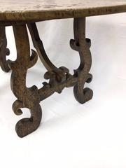 Italian Antique Walnut Demilune Console