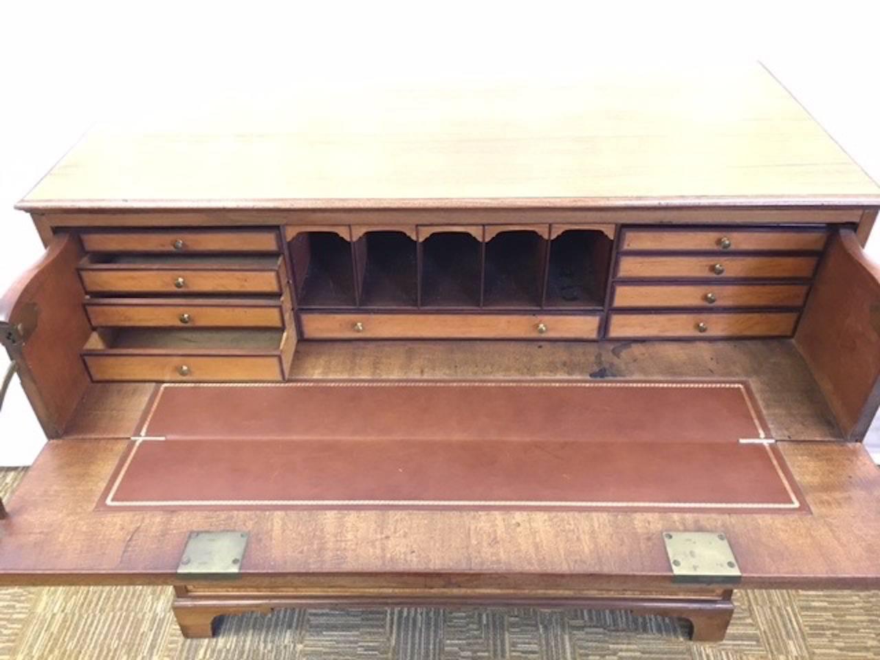 Pair of Georgian Inlaid Mahogany Chests, with Secretary In Good Condition For Sale In Phoenix, AZ