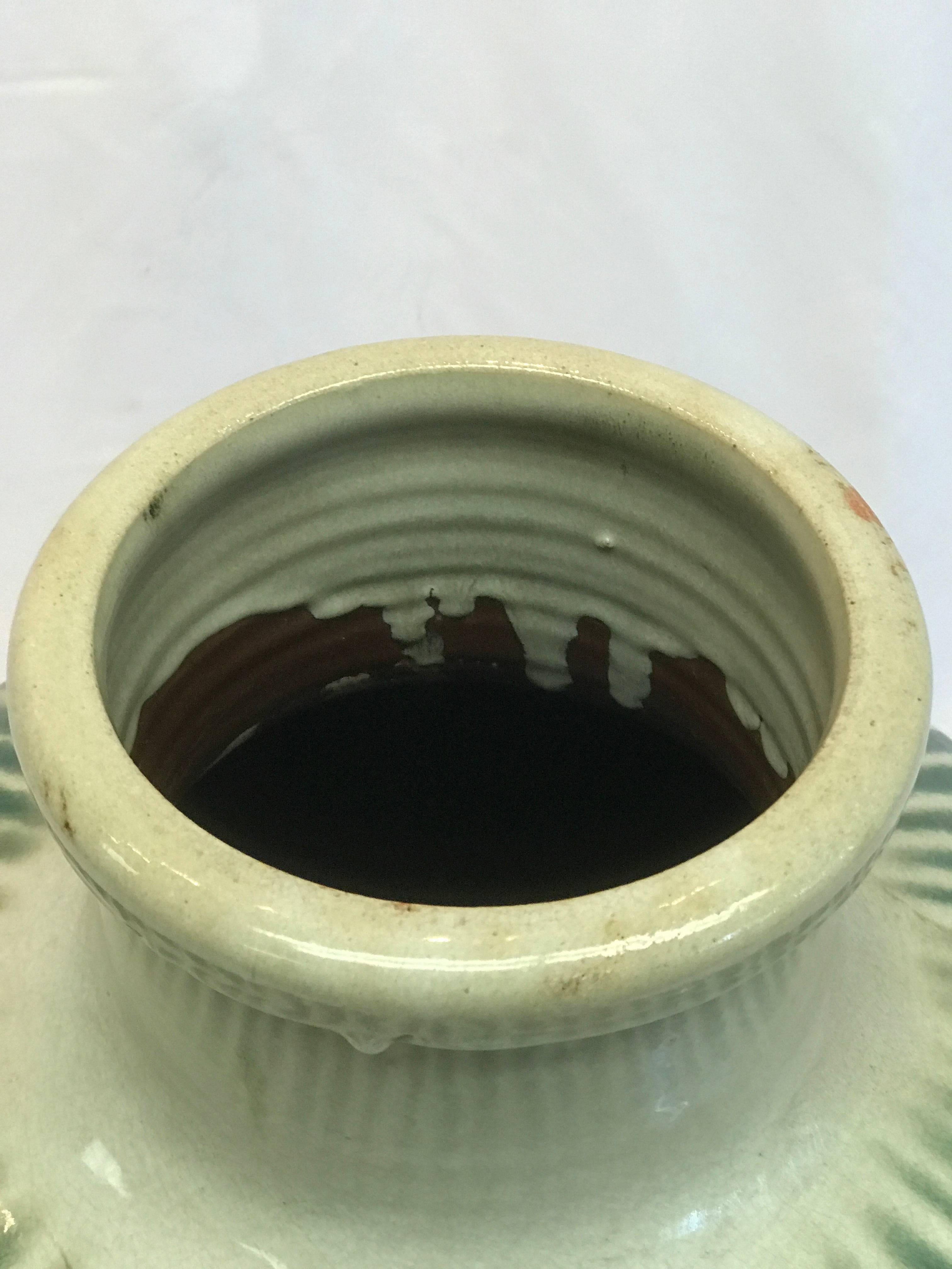 Hand-Crafted Japanese Shigaraki Storage Jar For Sale