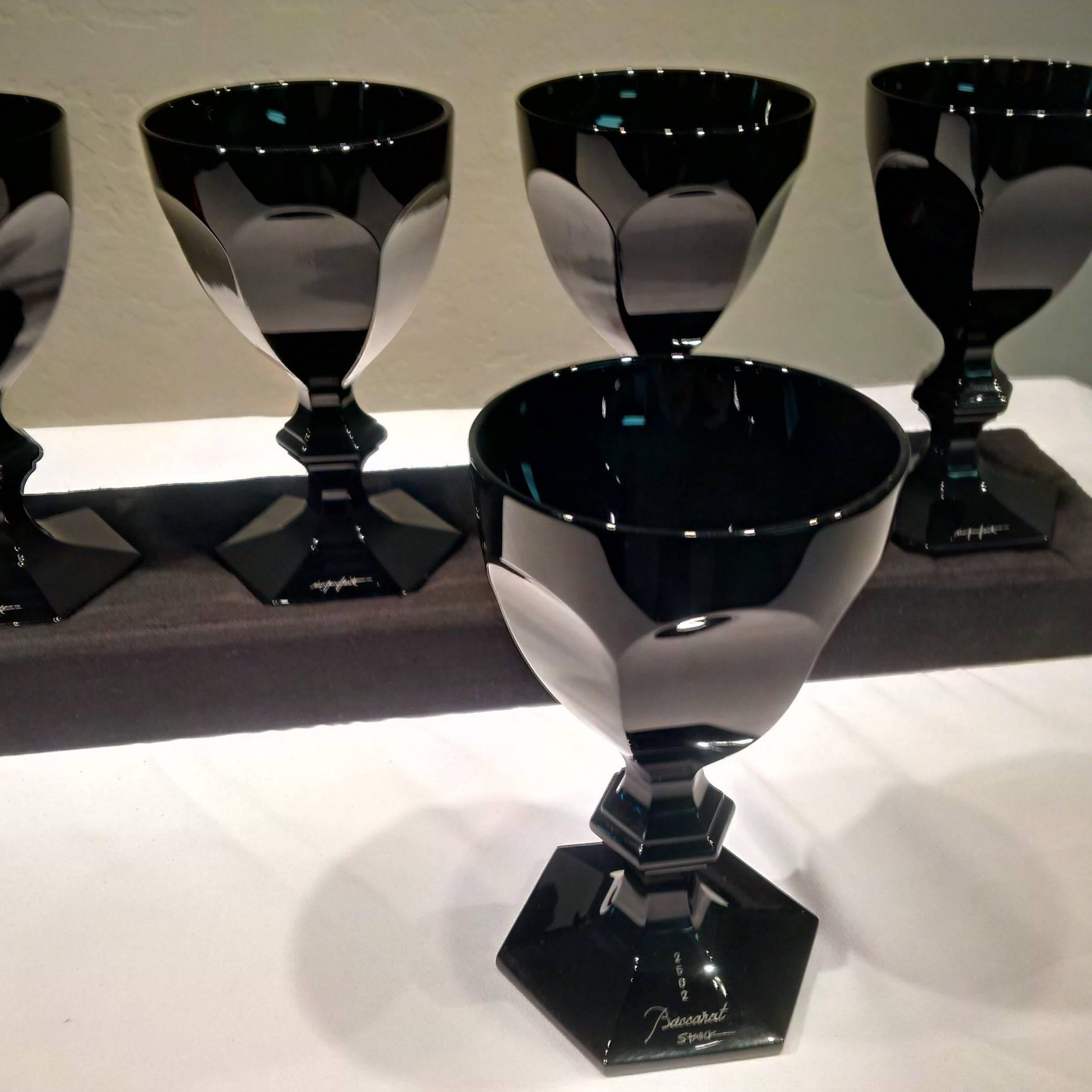 Philippe Starck Harcourt Dark Side Baccarat Black Crystal Wine Glass Collection 1