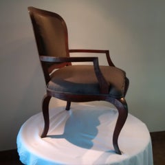 Hand-Carved Mesquite Oversized French Outdoor Bergere