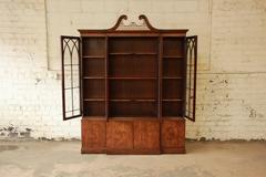 Baker Furniture English Style Mahogany Breakfront