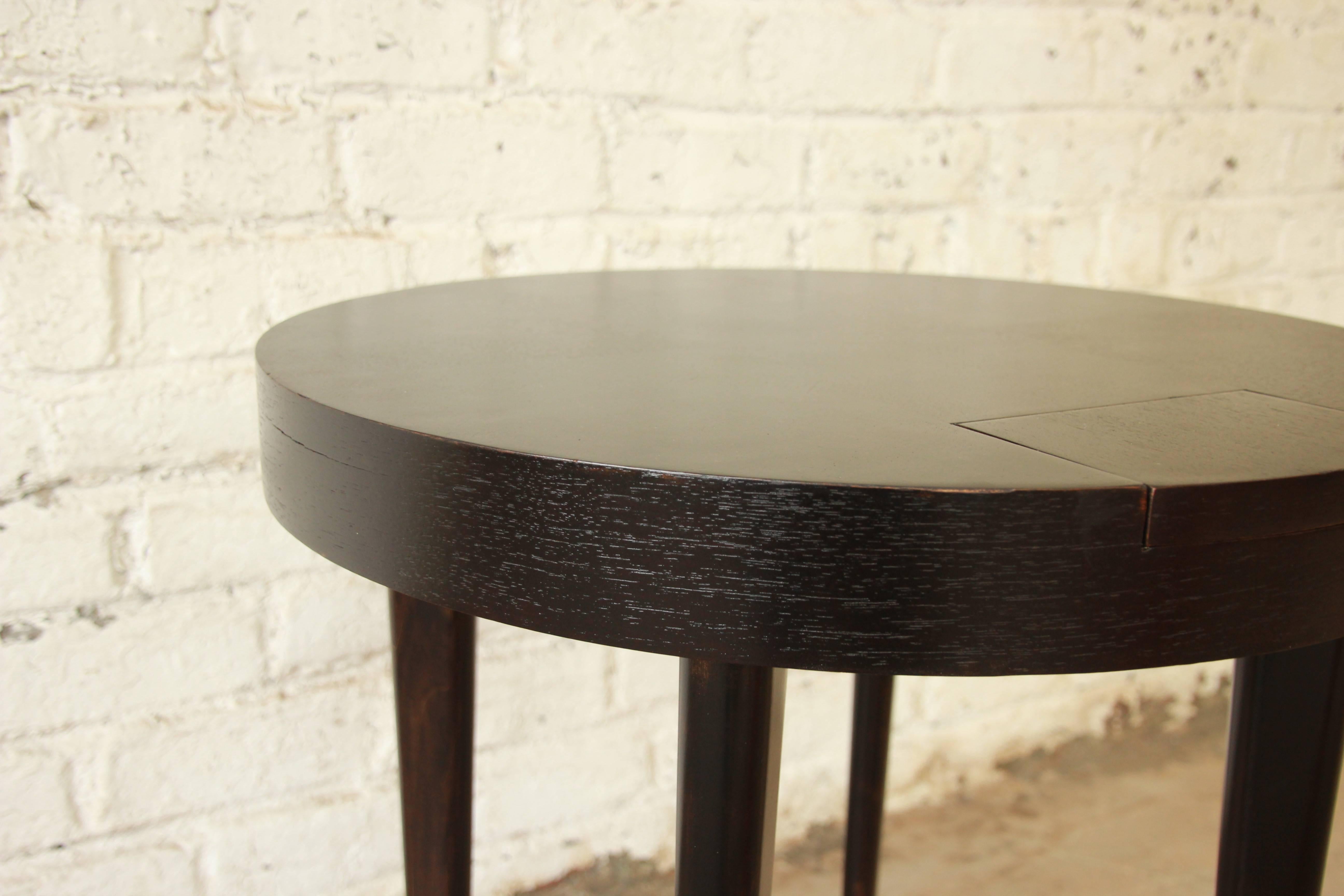 20th Century Gilbert Rohde Ebonized Occasional Table