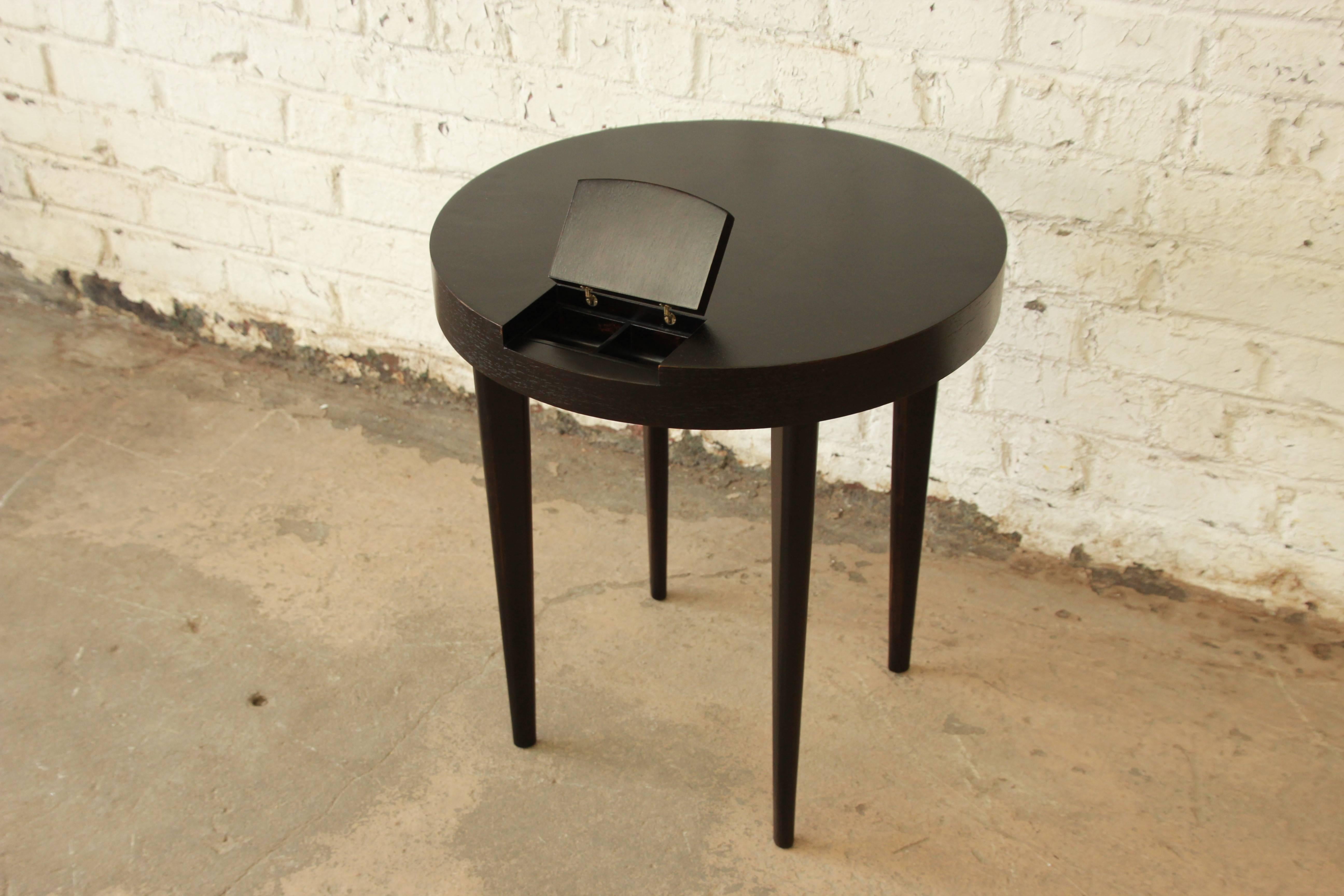 Mid-Century Modern Gilbert Rohde Ebonized Occasional Table