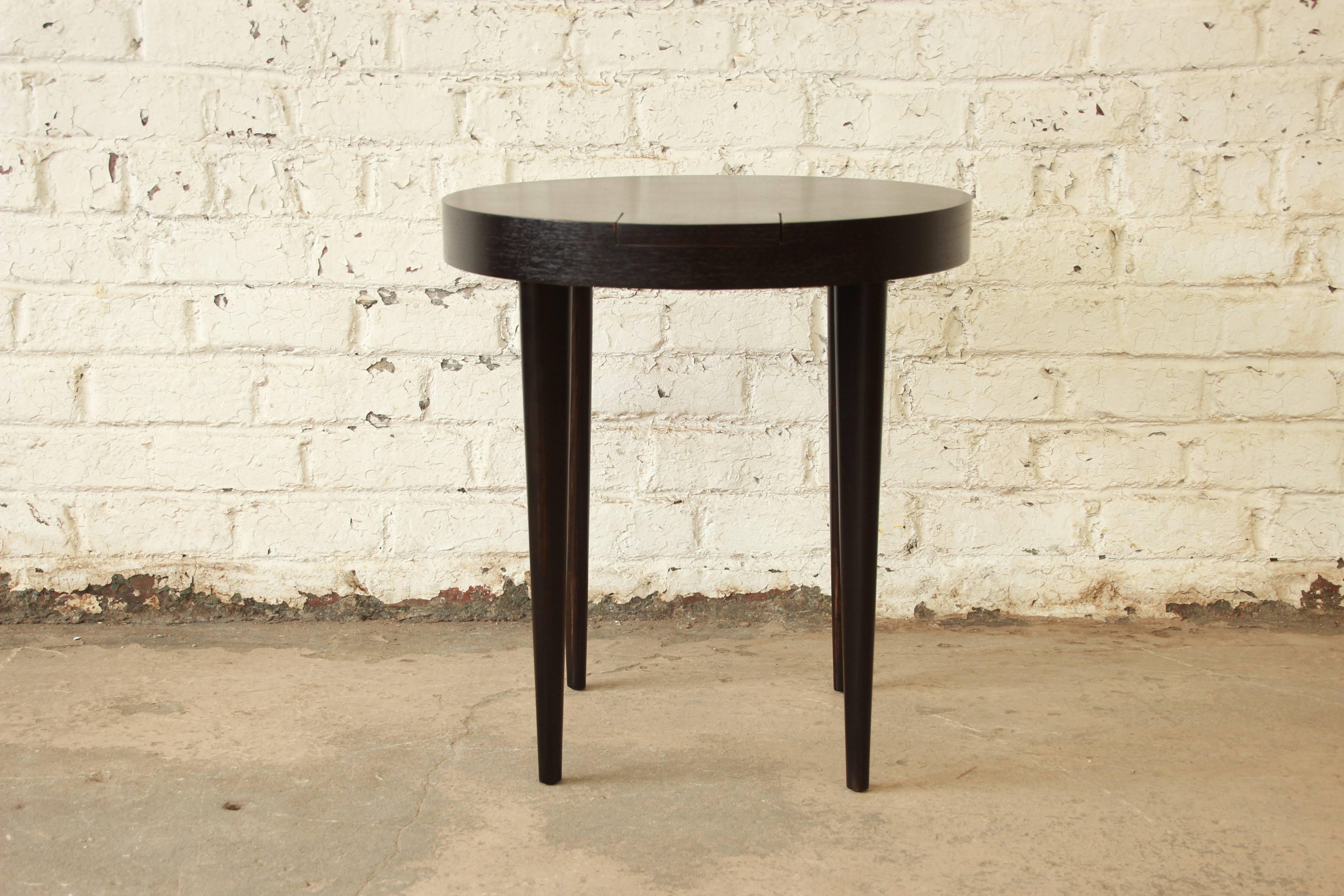 American Gilbert Rohde Ebonized Occasional Table