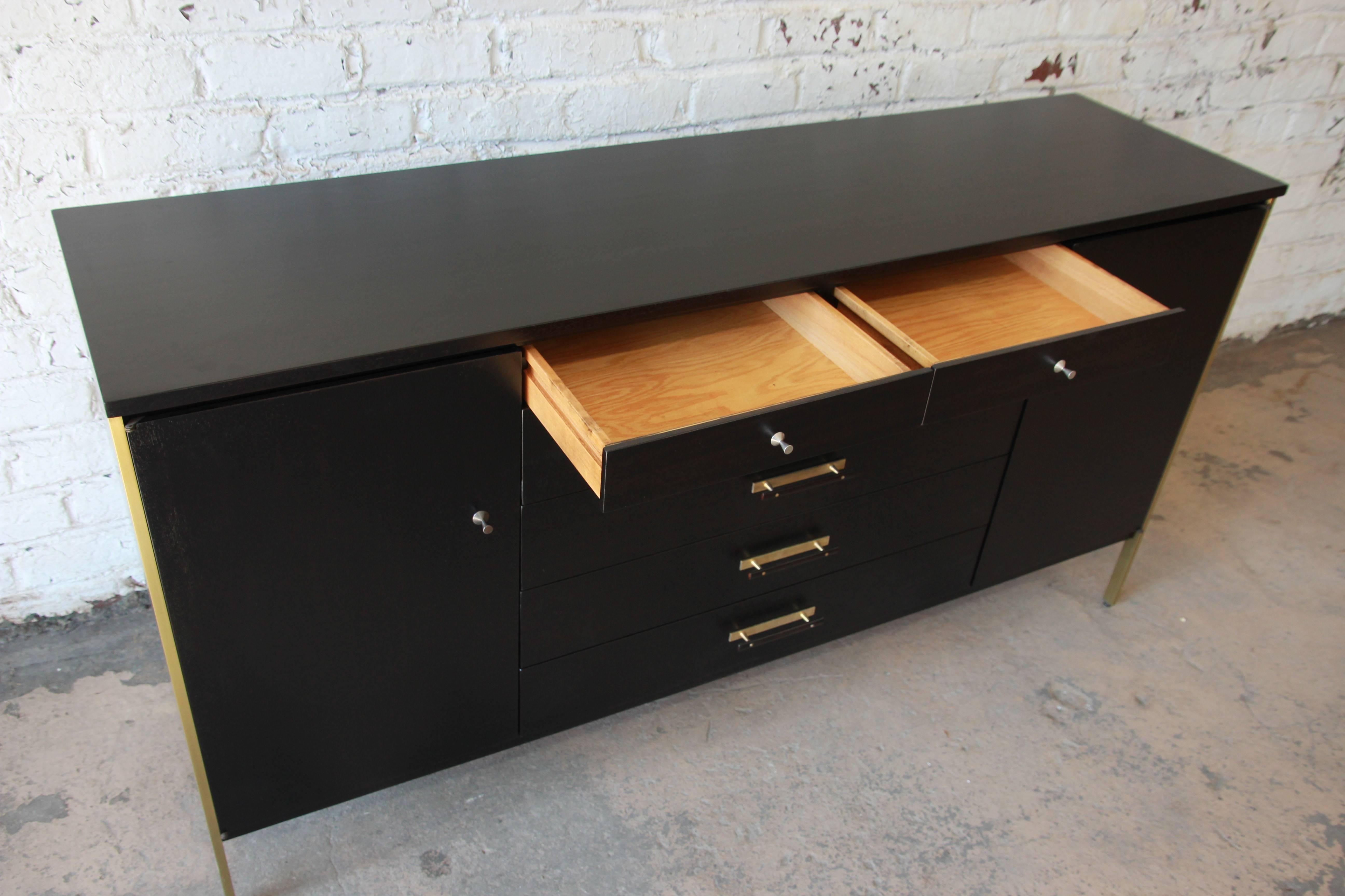 Paul McCobb Ebonized Credenza for Calvin In Excellent Condition In South Bend, IN