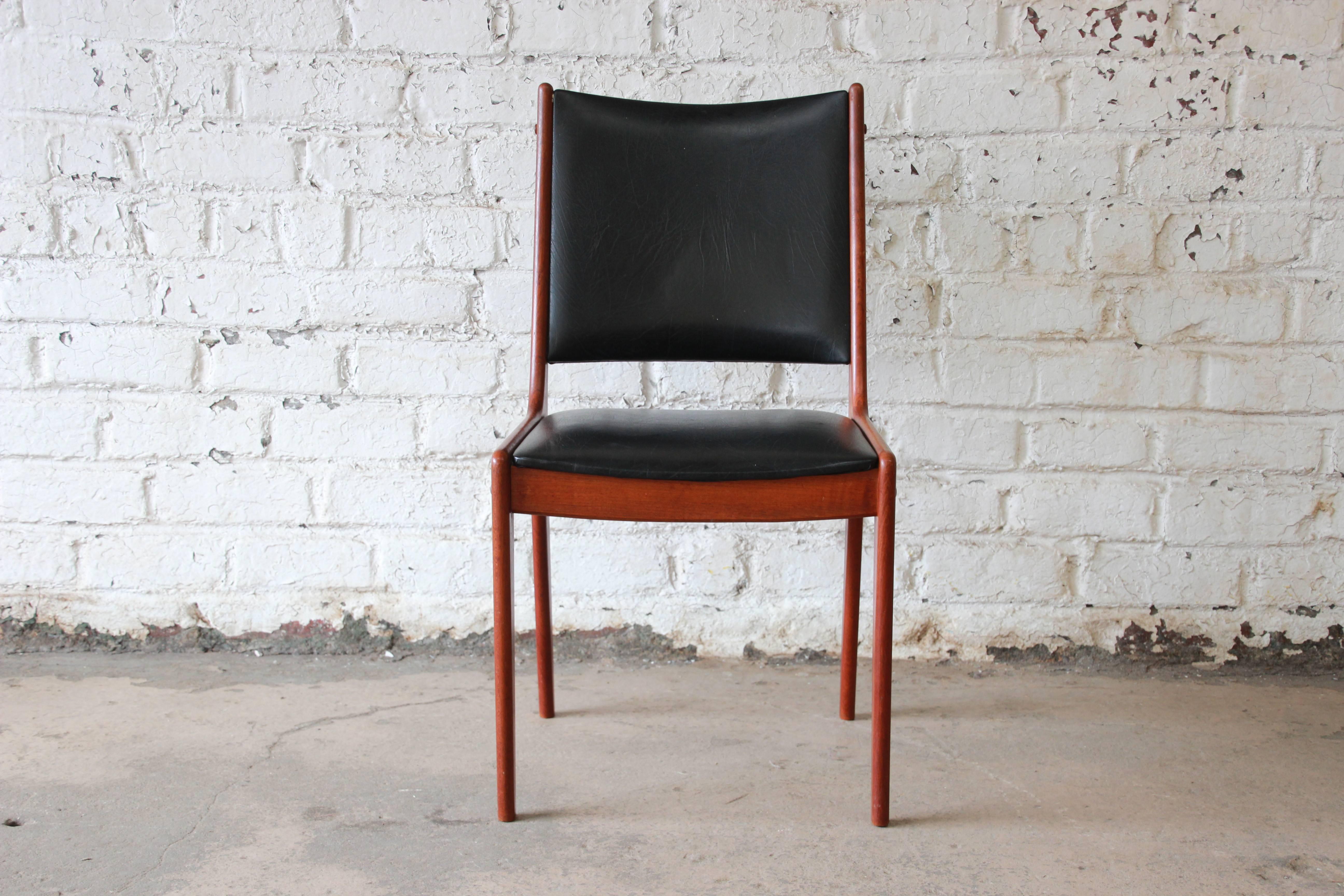 Johannes Andersen for Uldum Mobelfabrik Danish Teak Dining Chairs 2