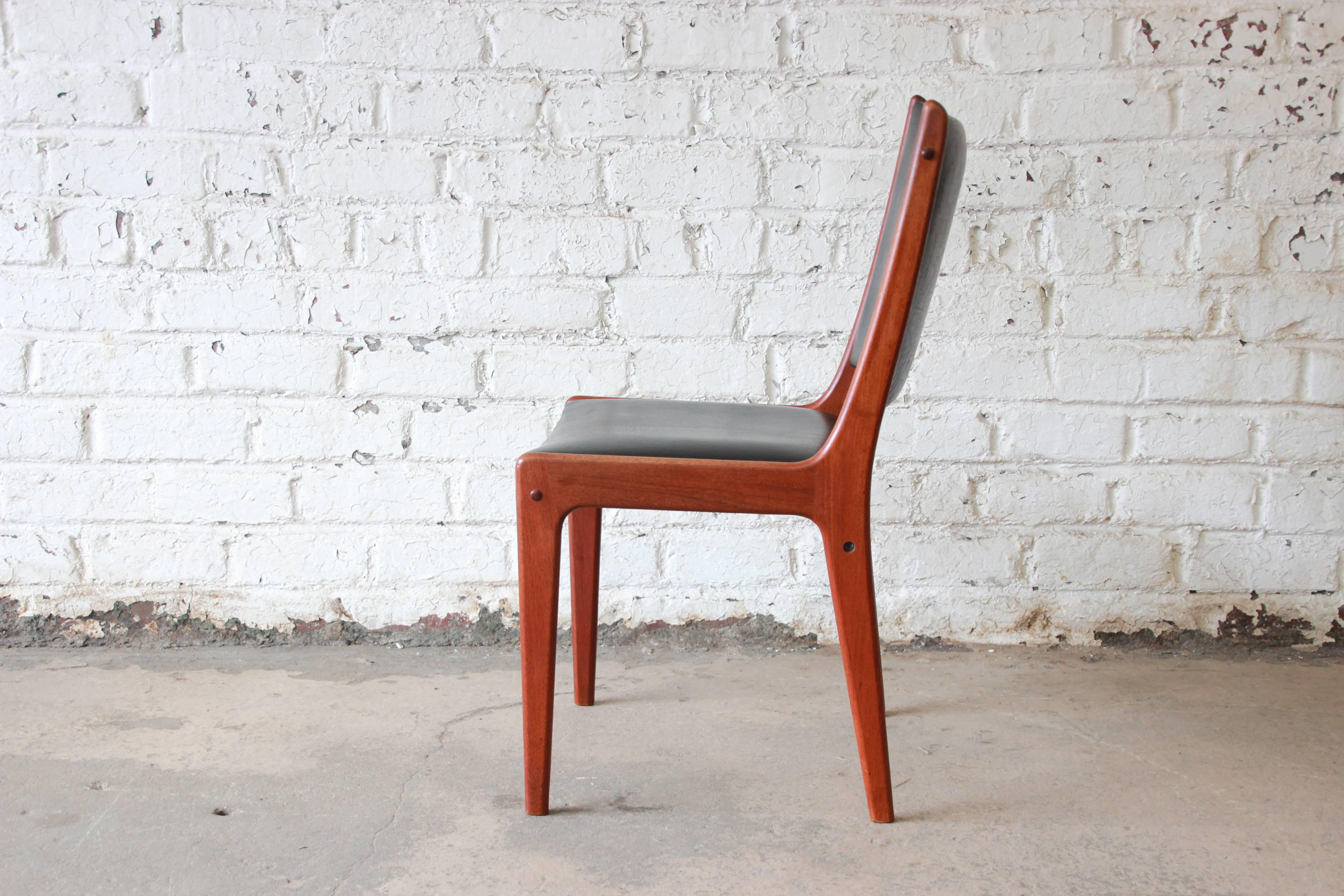 Johannes Andersen for Uldum Mobelfabrik Danish Teak Dining Chairs 3