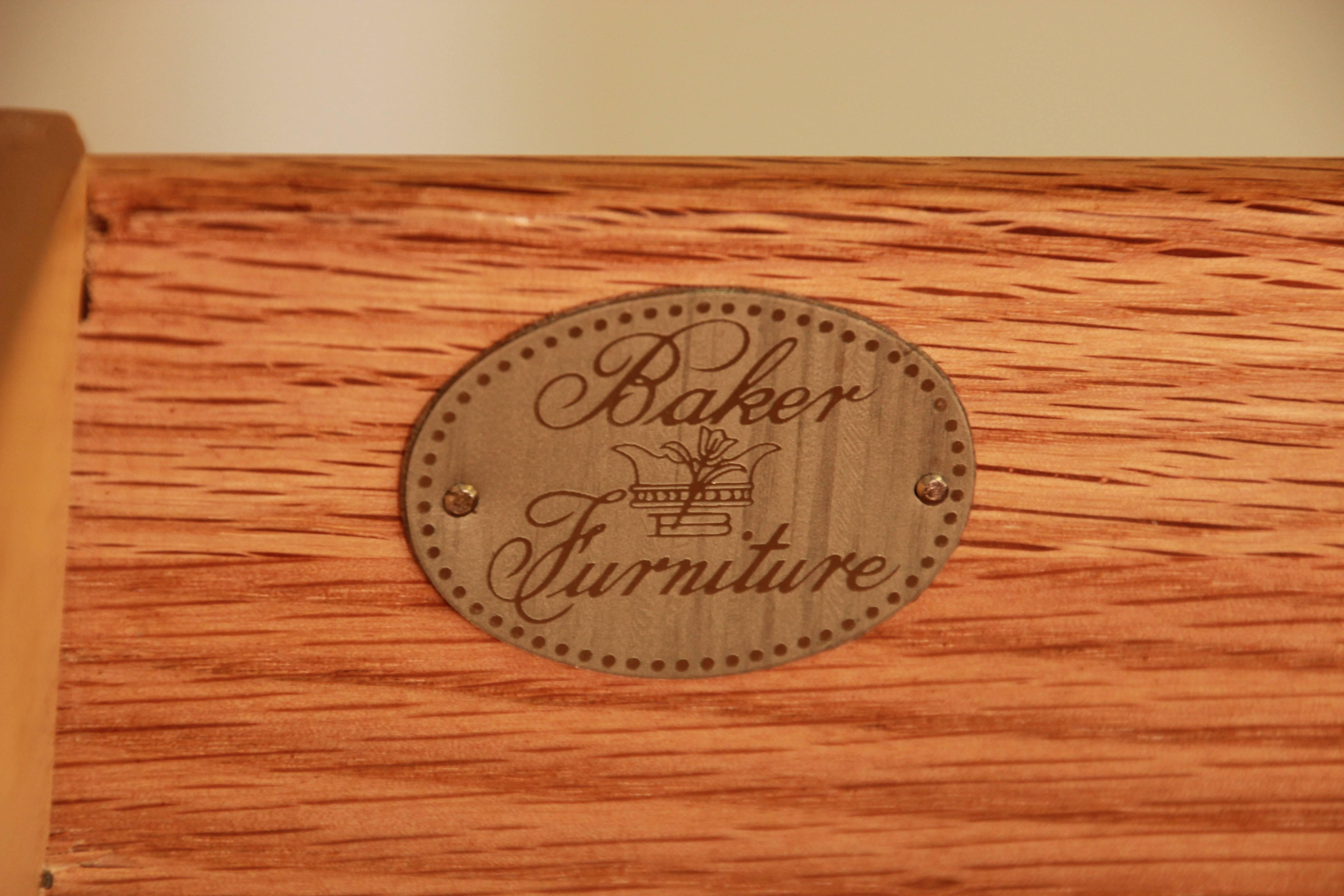 Baker Furniture Satinwood Seven-Drawer Highboy Dresser 2