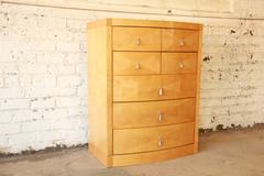 Baker Furniture Satinwood Seven-Drawer Highboy Dresser