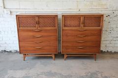 Warren Church for Lane Mid-Century Modern Gentleman's Chests, Pair