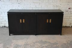 Michael Taylor for Baker Mid-Century Ebonized Chinoiserie Credenza