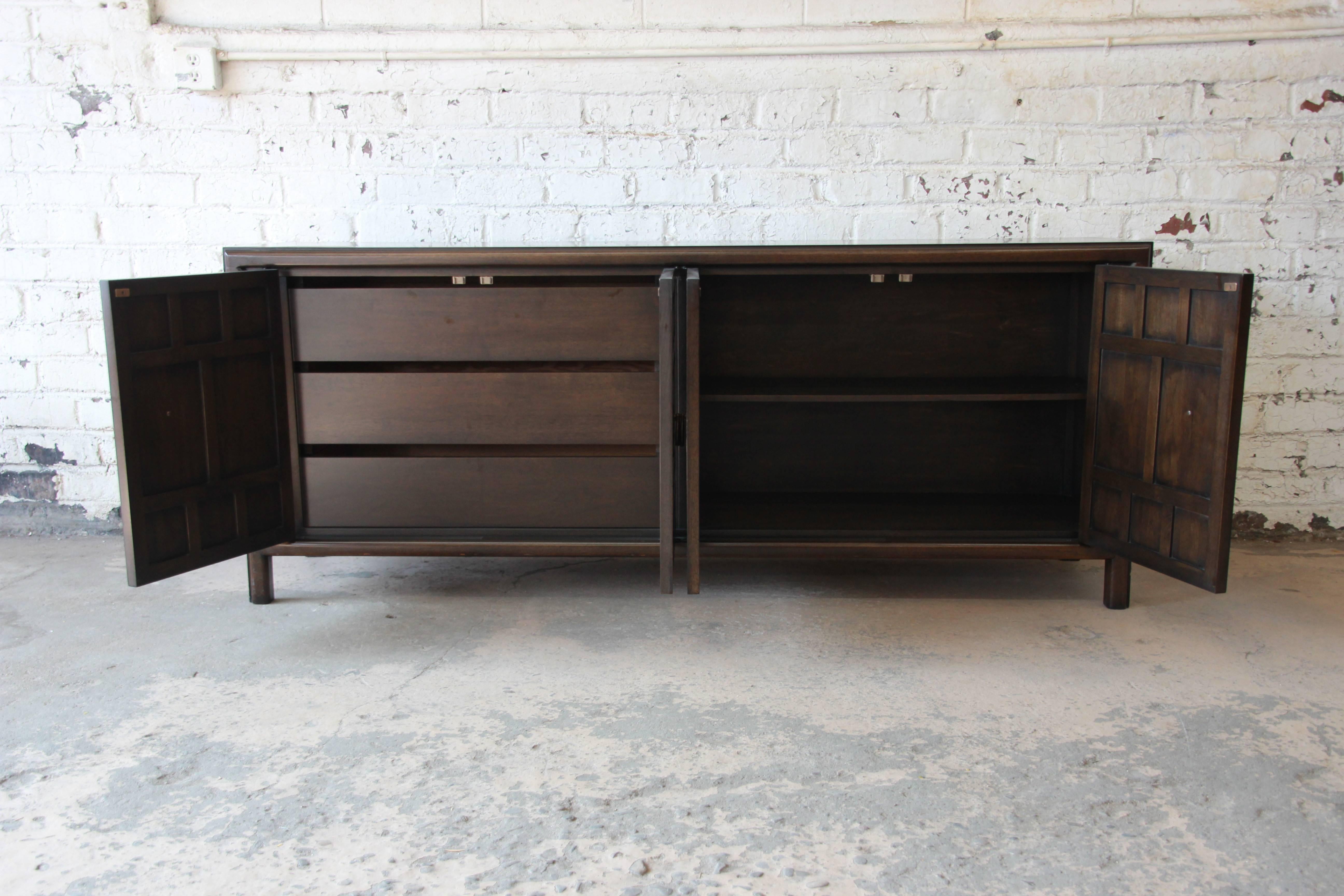 Late 20th Century John Widdicomb Dark Walnut Spanish Colonial Style Sideboard