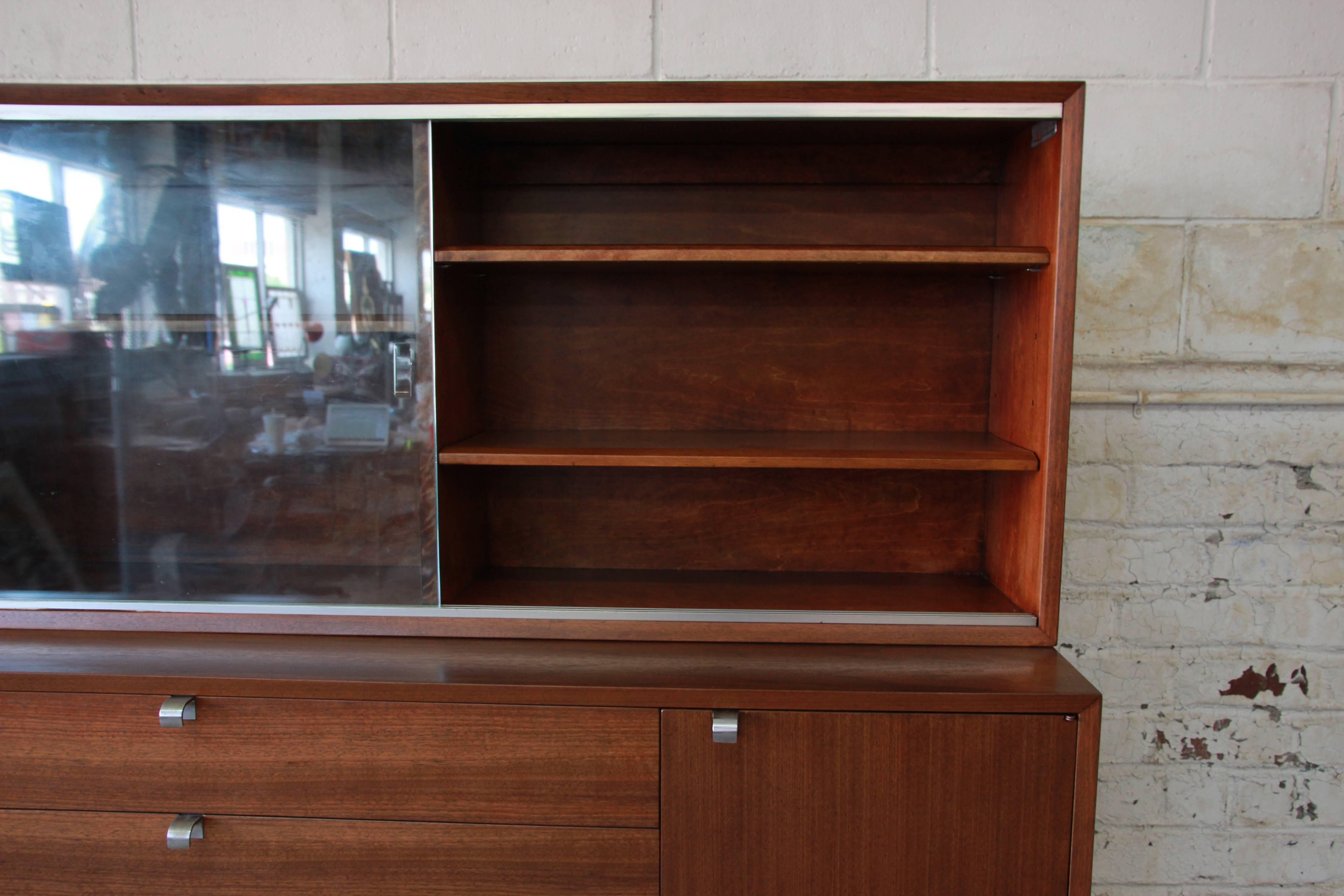George Nelson for Herman Miller Sideboard with Glass Front Hutch 2