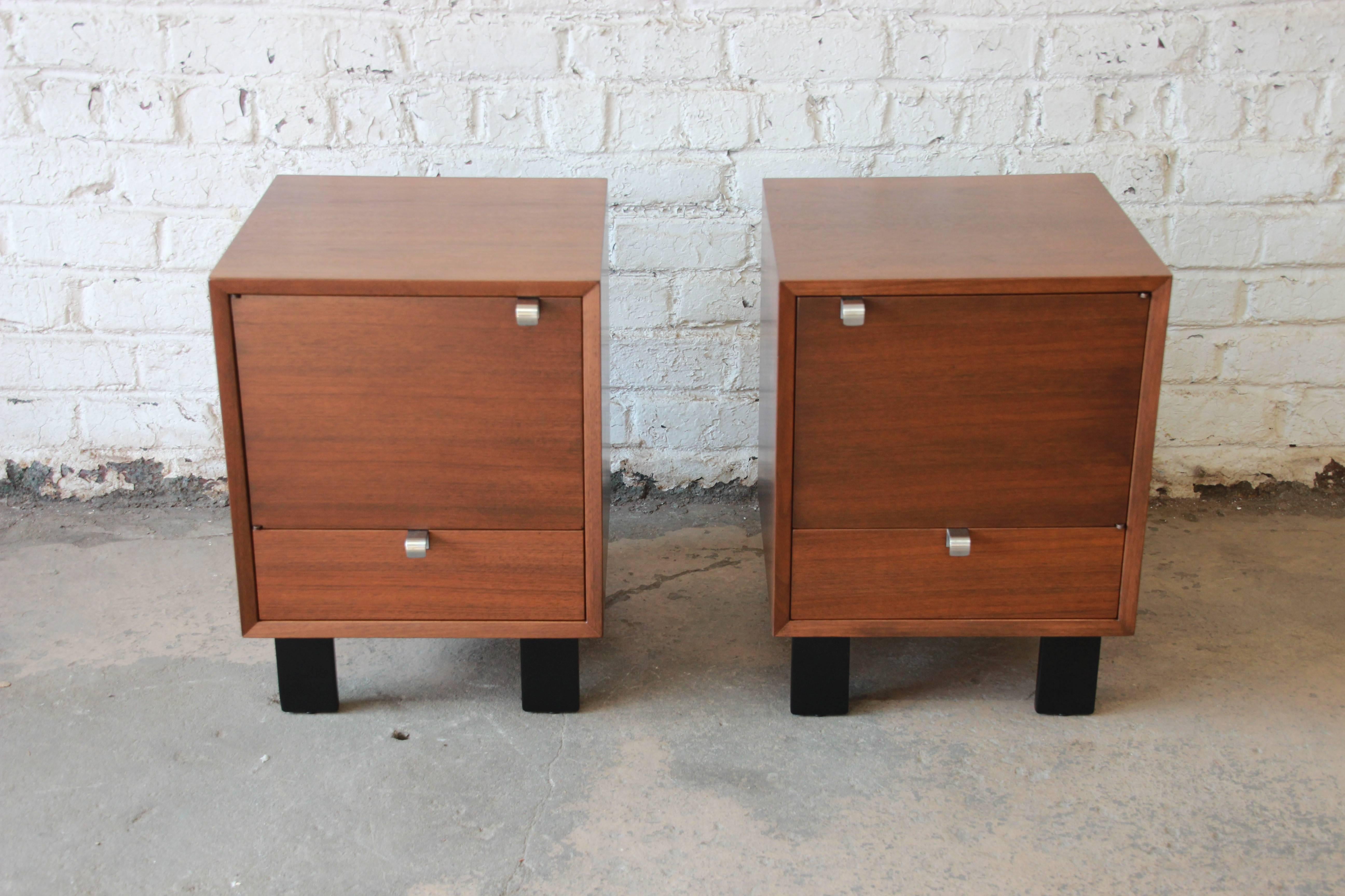 George Nelson for Herman Miller Nightstands, Pair In Excellent Condition In South Bend, IN