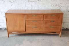 Mid-Century Modern Parquetry Credenza by Red Lion