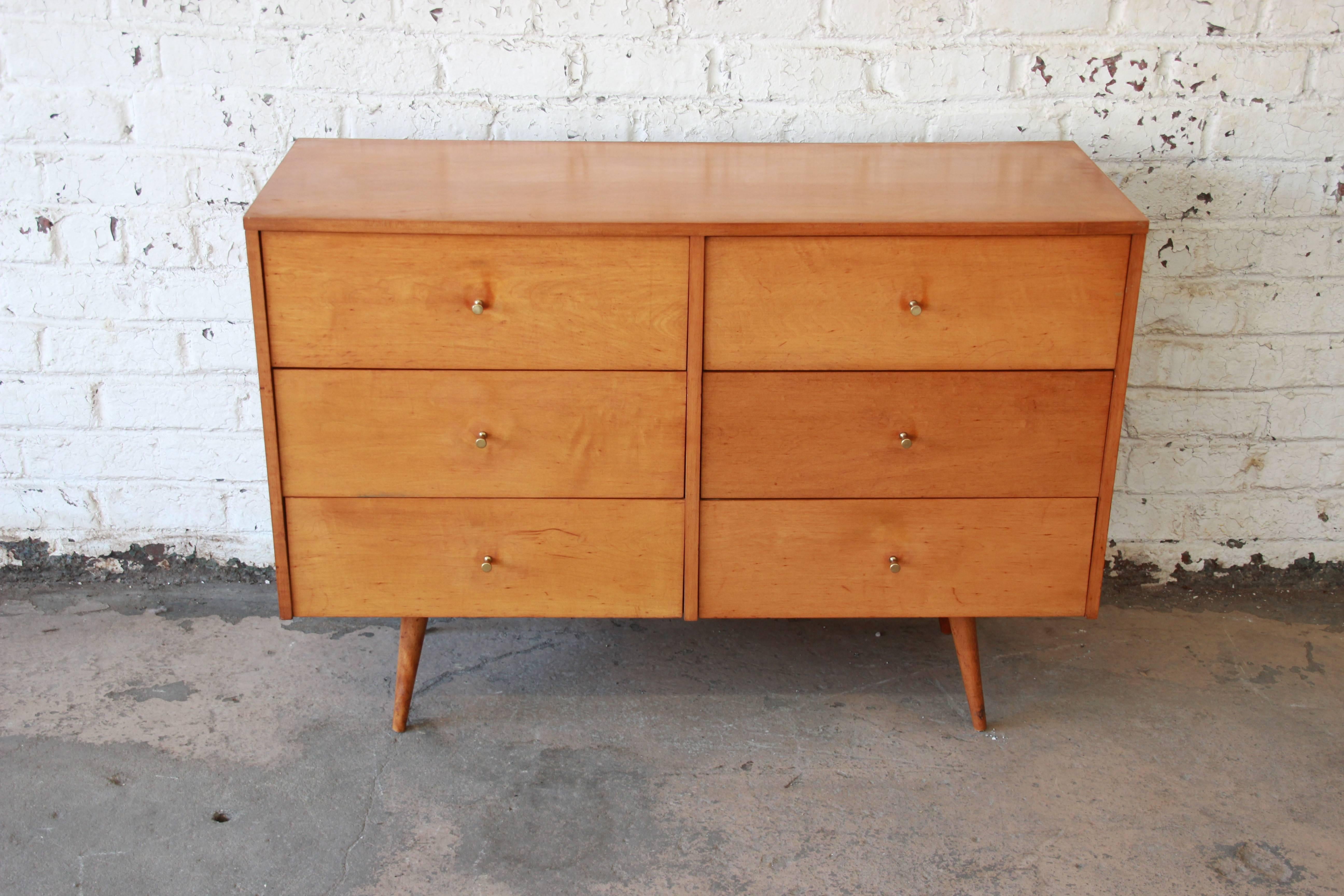 Mid-Century Modern Paul McCobb Planner Group Six-Drawer Dresser for Winchendon Furniture