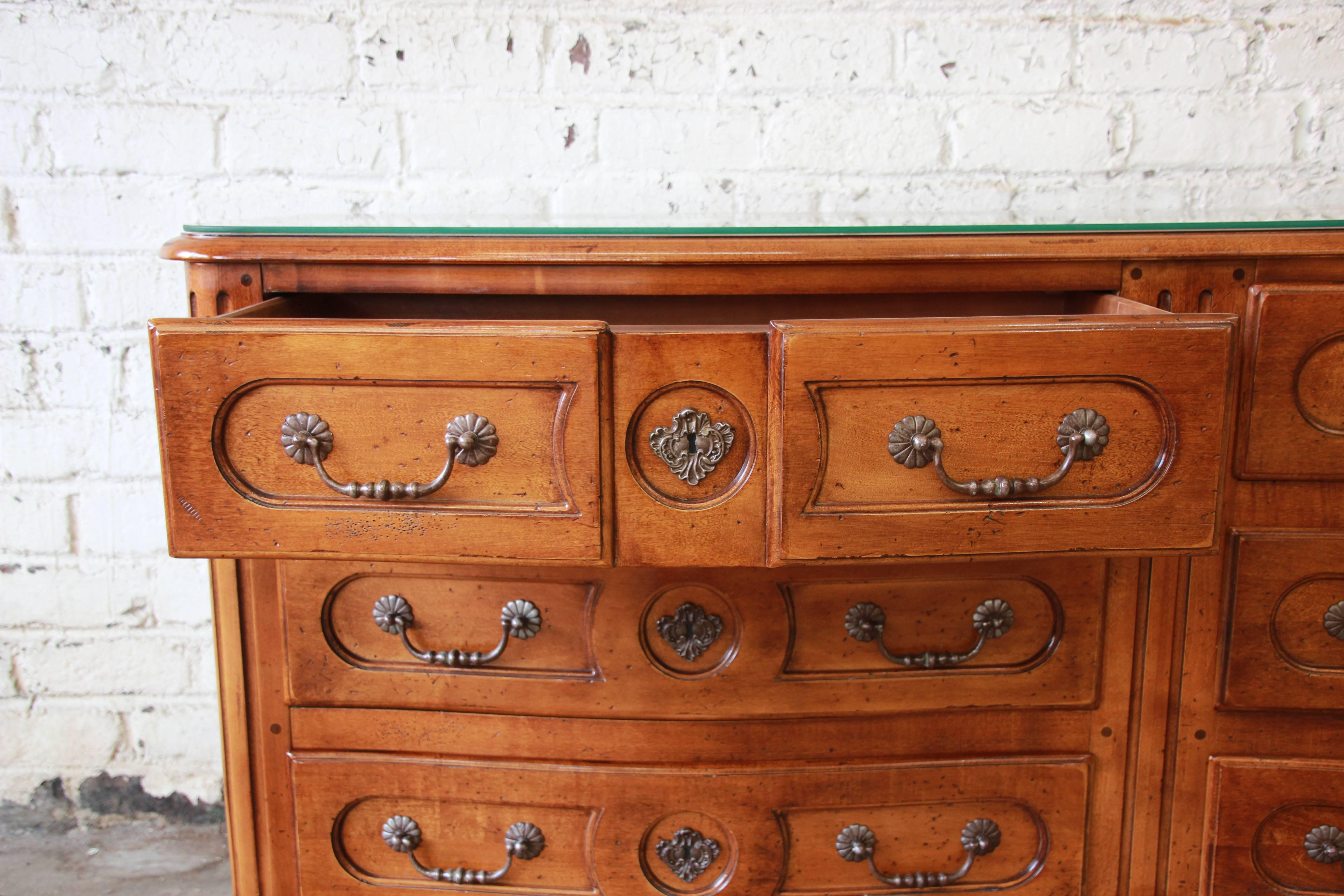 French Provincial Pierre Deux French Country Double Dresser by Henredon